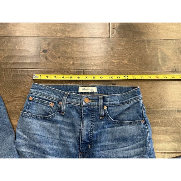 Madewell Womens Blue Classic Straight Jean Denim Stretch Distressed Size 25 - Picture 10 of 10